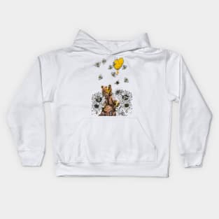 Bear bee and honey Kids Hoodie